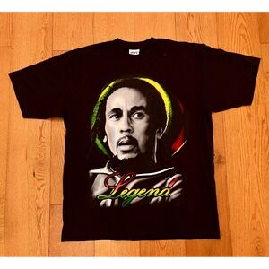 Shaka Wear Bob Marley Legend Graphic T-Shirt Mens XL Black SuperMAX Heavy Reggae